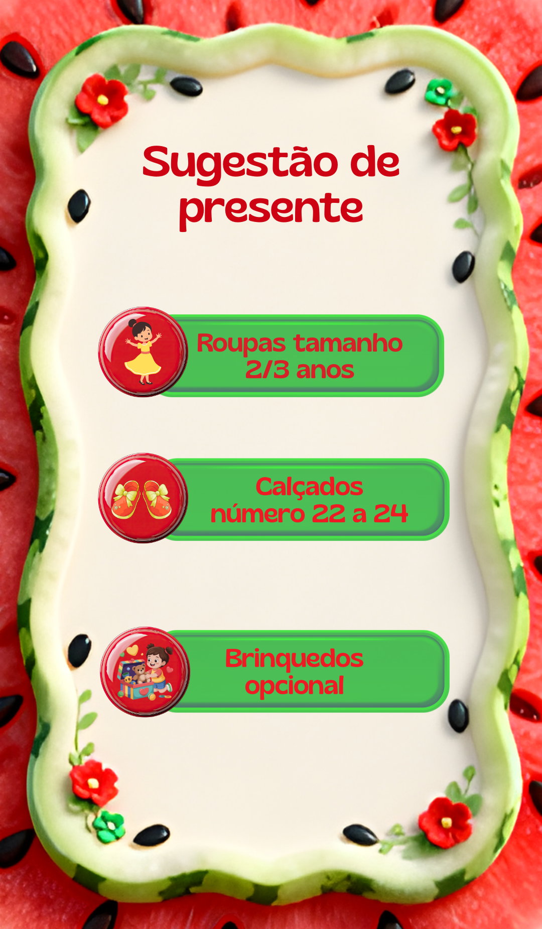 Sugestões de presente